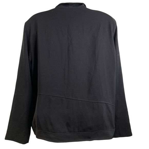 Chico's Design Women's Versatile Black Full Zip Jacket Size 2 Large Packable - Picture 2 of 11